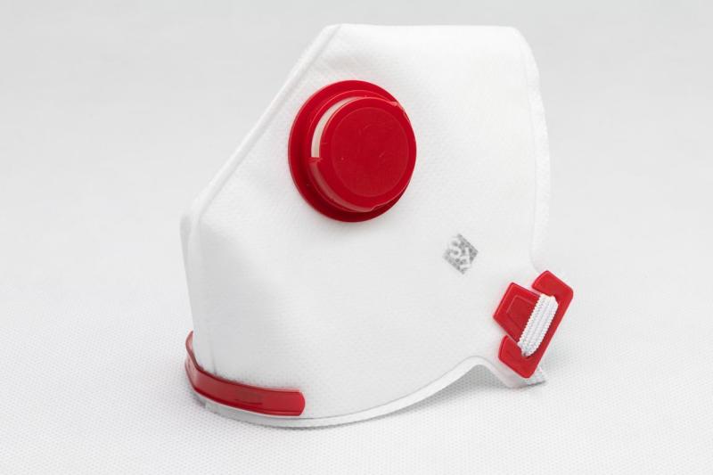 Andningsmask FFP3 med röd ventil